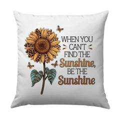 Sunshine Pillow, Sunflower Pillow, Motivational Pillow, Butterfly Pillow, Inspirational Decor, Quote Pillow, Positive Vibes Pillow - Tawshia