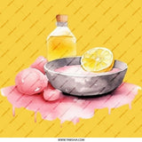Lemon Still Life Pinback Button, Watercolor Painting Badge, Pink Lemonade Art, Gift for Her, Summer Aesthetic Accessories - Tawshia