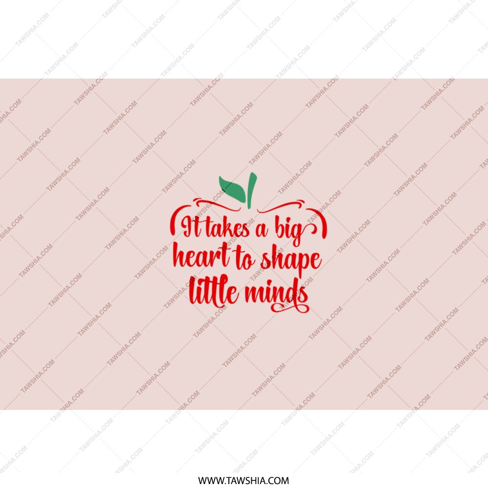 Teacher Appreciation Tumbler, Big Heart Little Minds Tumbler, Teacher Gift Tumbler, Cute Teacher Tumbler, Apple Design Tumbler - Tawshia