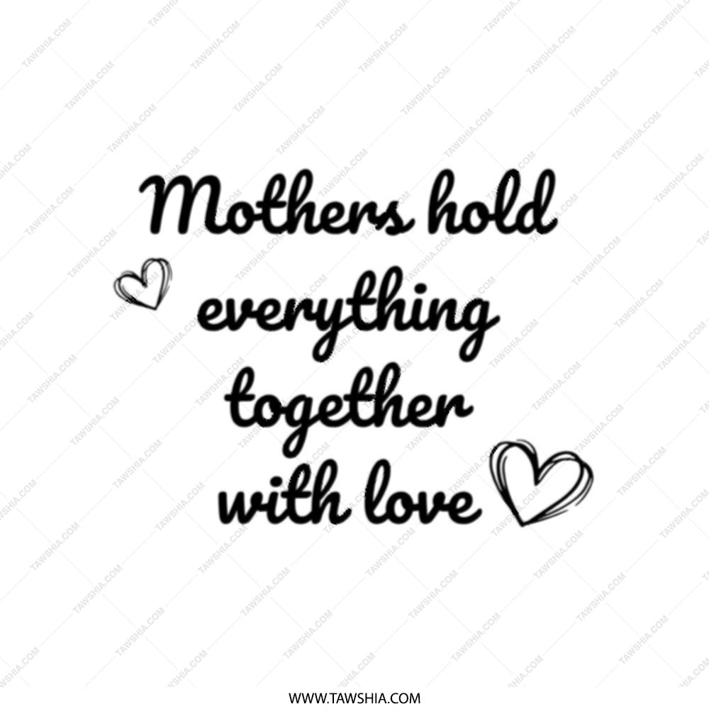 Mothers Hold Everything Together Tote Bag, Mom Gift, Cute Heart Graphic Bag, Everyday Bag, Shopping Bag, Gift For Her - Tawshia