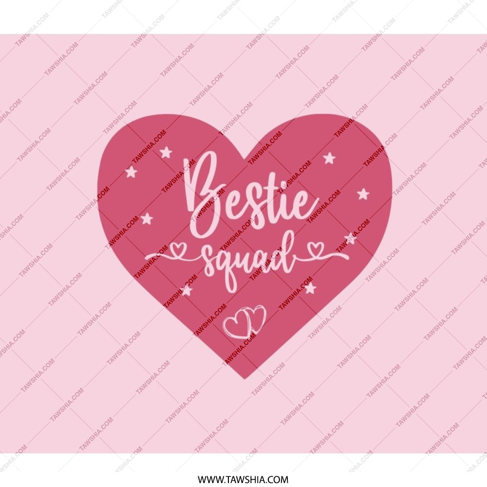 Bestie Squad Backpack, Heart Backpack, Friendship Backpack, Cute Backpack, Gift for Best Friend, Girls Backpack, School Backpack - Tawshia