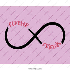 Forever Friends Mouse Pad, Infinity Symbol, Best Friend Gift, Friendship Gift, Office Desk Decor, Cute Mousepad, Gift for Her - Tawshia