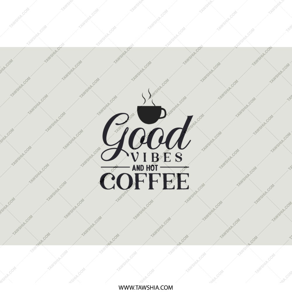 Good Vibes and Hot Coffee Tumbler, Coffee Lover Tumbler, Gift for Her, Coffee Mug Tumbler, Inspirational Tumbler, Tumbler with Straw - Tawshia