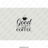 Good Vibes and Hot Coffee Tumbler, Coffee Lover Tumbler, Gift for Her, Coffee Mug Tumbler, Inspirational Tumbler, Tumbler with Straw - Tawshia