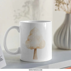 Watercolor Tree Mug, Aesthetic Coffee Cup, Nature Lover Gift, Unique Tree Design, Whimsical Tree Art Mug SKU: MG10004213 - Tawshia