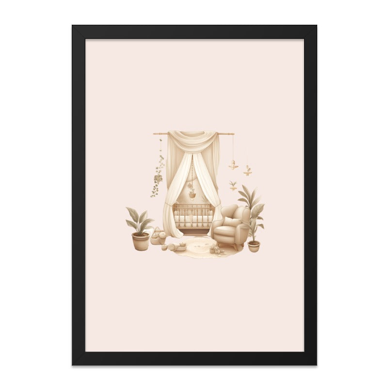 Nursery Wall Art, Baby Room Decor, Boho Crib Art, Neutral Nursery Print, Minimalist Nursery, Playroom Art Print, Kids Room Wall Art - Tawshia