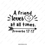 Proverbs 17 17 Pillow, Friend Loves, Christian Verse Pillow, Scripture Home Decor, Bible Verse Gift, Gift for Friend, Inspiration Pillow - Tawshia