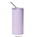Lavender Lemonade Tumbler, Floral Tumbler, Unique Drinkware, Purple Tumbler, Summer Drink Tumbler, Beverage Container, Gift for Her - Tawshia