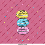 Kawaii Macaron Mug, Cute Food Mug, Pastel Mug, Pink Coffee Mug, Dessert Lover Gift, Colorful Mug, Stacked Macarons, Unique Mug Design - Tawshia