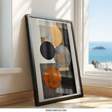 Abstract Geometric Wall Art, Modern Art Print, Circle Square Wall Decor, Contemporary Art Poster, Living Room Art, Office Wall Decor - Tawshia