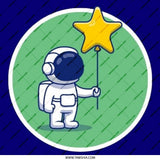 Astronaut Pinback Button, Starry Dreams Pin, Space Lover Gift, Cute Astronaut Button, Space Theme Party, Fun Button Pinback - Tawshia