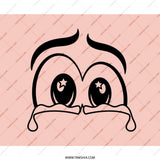 Crying Eyes Mouse Pad, Sad Cartoon Eyes, Dramatic Tears Mousepad, Anime Style Tears, Pink Desk Accessory, Unique Mouse Pad, Funny Gift - Tawshia