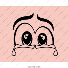 Crying Eyes Mouse Pad, Sad Cartoon Eyes, Dramatic Tears Mousepad, Anime Style Tears, Pink Desk Accessory, Unique Mouse Pad, Funny Gift - Tawshia