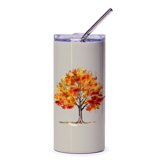 Autumn Tree Tumbler, Fall Colors Tree Image, Fall Season Art, Nature Lover Gift, Stylish Drinkware, Travel Tumbler, Unique Gifts - Tawshia