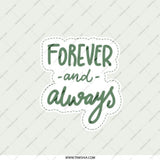 Forever and Always Pocket Mirror, Cute Love Quote Mirror, Wedding Gift, Bridesmaid Gift, Compact Mirror, Everyday Carry - Tawshia