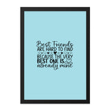 Best Friends Wall Art, Hard to Find Quote, Friendship Gift, Bestie Decor, Friend Wall Decor, Minimalist Art, Heart Wall Art - Tawshia