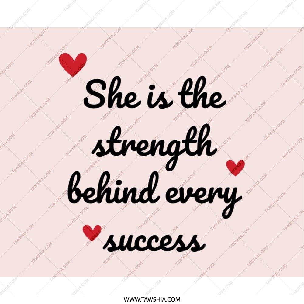 Strength Behind Success Mouse Pad, Empowering Woman Gift, Motivational Quote Office Decor, Unique Desk Accessory, Inspirational Present - Tawshia