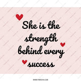 Strength Behind Success Mouse Pad, Empowering Woman Gift, Motivational Quote Office Decor, Unique Desk Accessory, Inspirational Present - Tawshia