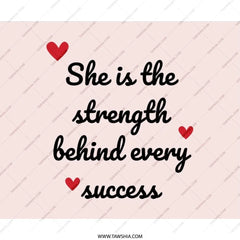 Strength Behind Success Mouse Pad, Empowering Woman Gift, Motivational Quote Office Decor, Unique Desk Accessory, Inspirational Present - Tawshia