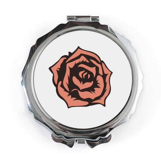 Rose Pocket Mirror, Floral Compact Mirror, Elegant Gift Idea, Purse Mirror, Cosmetic Mirror, Bridesmaid Gift, Makeup Mirror - Tawshia