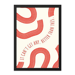 Red Arcs Wall Art, Motivational Quote Print, Positive Saying Poster, Inspirational Home Decor, Trendy Wall Hanging, Optimistic Gift - Tawshia