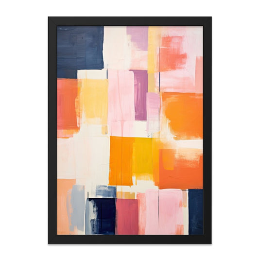 Abstract Color Block Wall Art, Modern Geometric Print, Contemporary Home Decor, Colorful Artwork, Living Room Art, Office Wall Decor - Tawshia