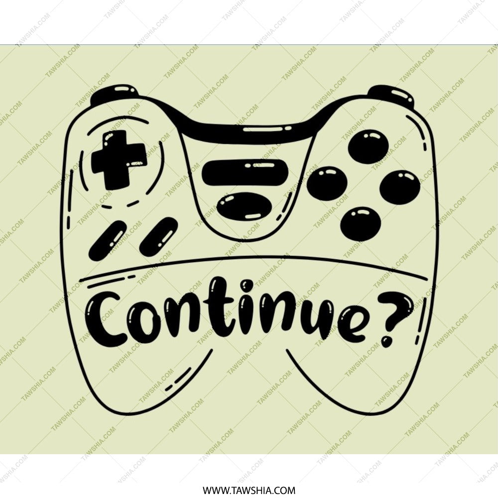 Gamer Mouse Pad, Gaming Controller Art, Continue Mousepad, Video Game Lover Gift, Computer Accessory, Cool Desk Decor, Play Gaming Gift - Tawshia