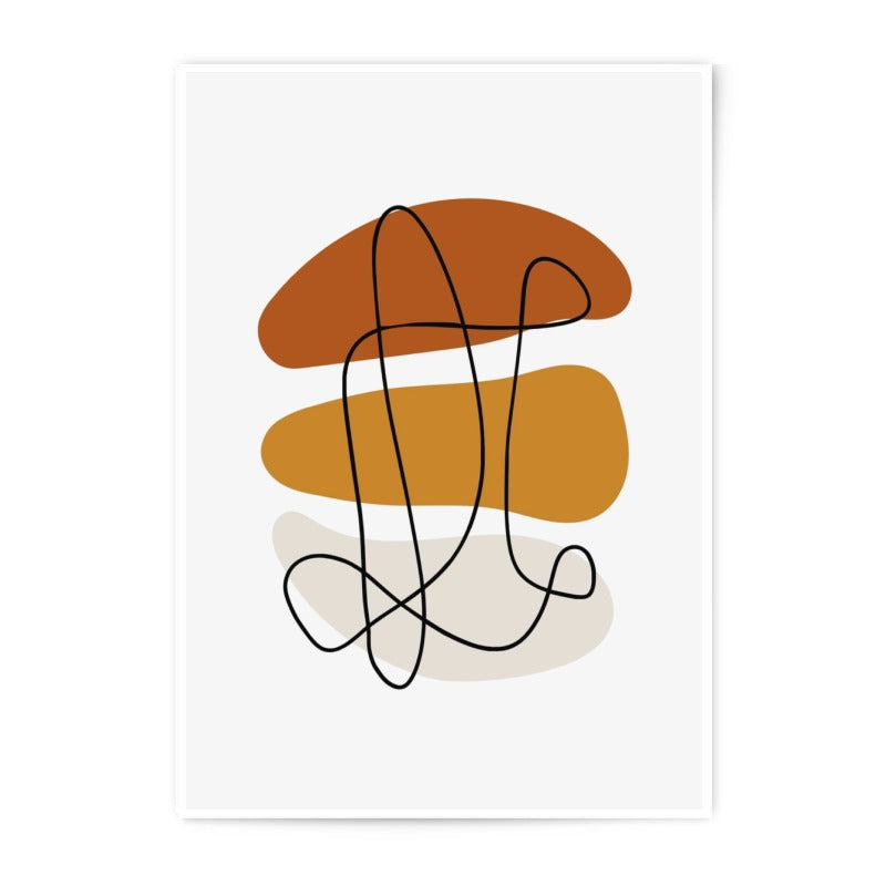 Minimalist Abstract Art Photographic Print, Neutral Tones Wall Decor, Contemporary Line Art Print, Modern Home Art Prints, Stylish Photo - Tawshia