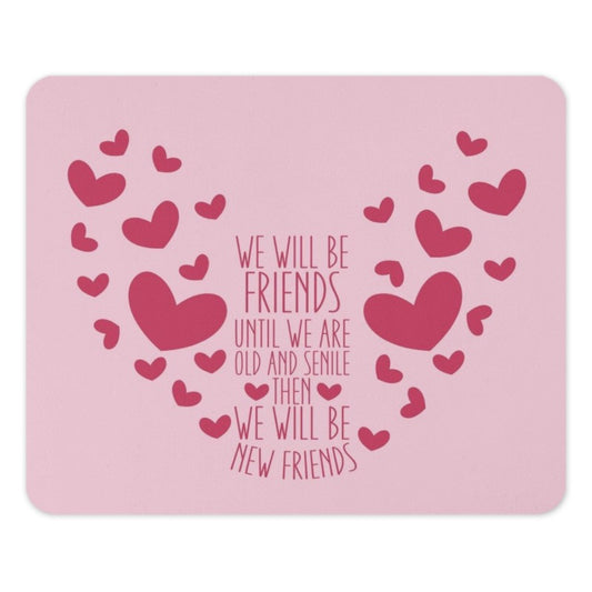 Friends Forever Mouse Pad, Heart Design Mousepad, Funny Friendship Quote Gift, Cute Office Decor, Best Friend Present, Desk Accessories - Tawshia
