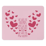 Friends Forever Mouse Pad, Heart Design Mousepad, Funny Friendship Quote Gift, Cute Office Decor, Best Friend Present, Desk Accessories - Tawshia