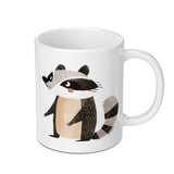 Cute Raccoon Mug, Animal Lover Gift, Cartoon Raccoon Coffee Mug, Unique Coffee Mugs, Coffee Mug Gifts, Tea Cup, Funny Mug, Gift Idea - Tawshia