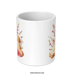 Floral Cookies Mug, Heart Cookies, Spring Flowers, Unique Gift, Coffee Cup, Tea Mug, Cute Mug, Gift for Baker, Baking Lover, Gift for Her - Tawshia