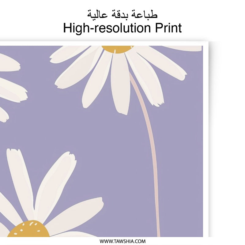 Daisy Photographic Print, Floral Wall Art, Botanical Print, Flower Photography, Home Decor, Living Room Art, Minimalist Art Print - Tawshia
