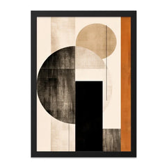 Minimalist Geometric Art Wall Art, Abstract Shapes Print, Modern Home Decor, Black and Beige Wall Decor, Contemporary Art Print - Tawshia