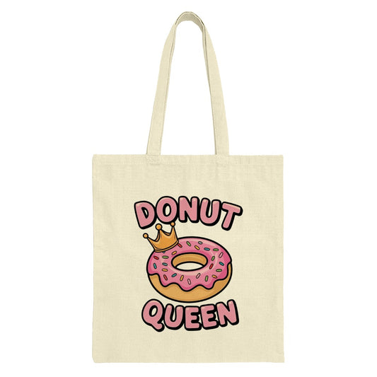 Donut Queen Tote Bag, Cute Foodie Gift, Novelty Donut Bag, Funny Queen Bag, Sweet Treat Bag, Unique Gift for Her, Trendy Tote Bag - Tawshia