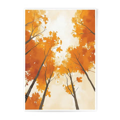 Autumn Canopy Photographic Print, Fall Leaves Art, Tree Photography, Warm Tones, Nature Decor, Wall Art Print - Tawshia