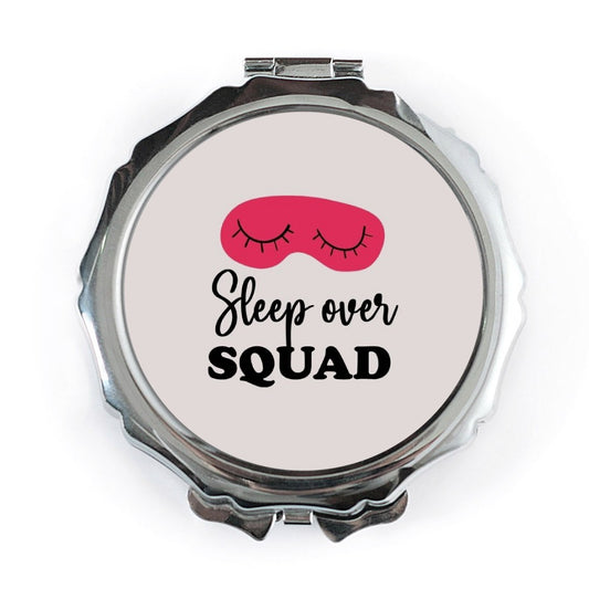 Sleepover Squad Pocket Mirror, Cute Sleep Mask, Fun Group Gift, Travel Mirror, Bachelorette Party Favor, Girls Night Out Accessory - Tawshia