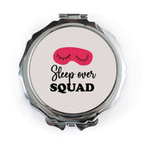 Sleepover Squad Pocket Mirror, Cute Sleep Mask, Fun Group Gift, Travel Mirror, Bachelorette Party Favor, Girls Night Out Accessory - Tawshia