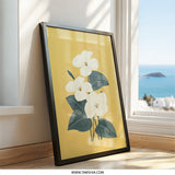Magnolia Wall Art, Floral Print, Botanical Art, Yellow Wall Decor, Flower Artwork, Minimalist Art Print, Trending Wall Art - Tawshia