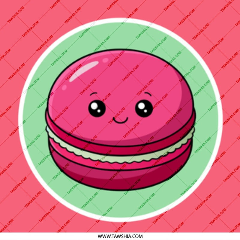 Cute Macaron Mug, Kawaii Food Mug, Dessert Lover Gift, Sweet Treat Mug, Pink Macaron, Foodie Gift, Coffee Mug, Tea Mug, Kitchen Decor - Tawshia
