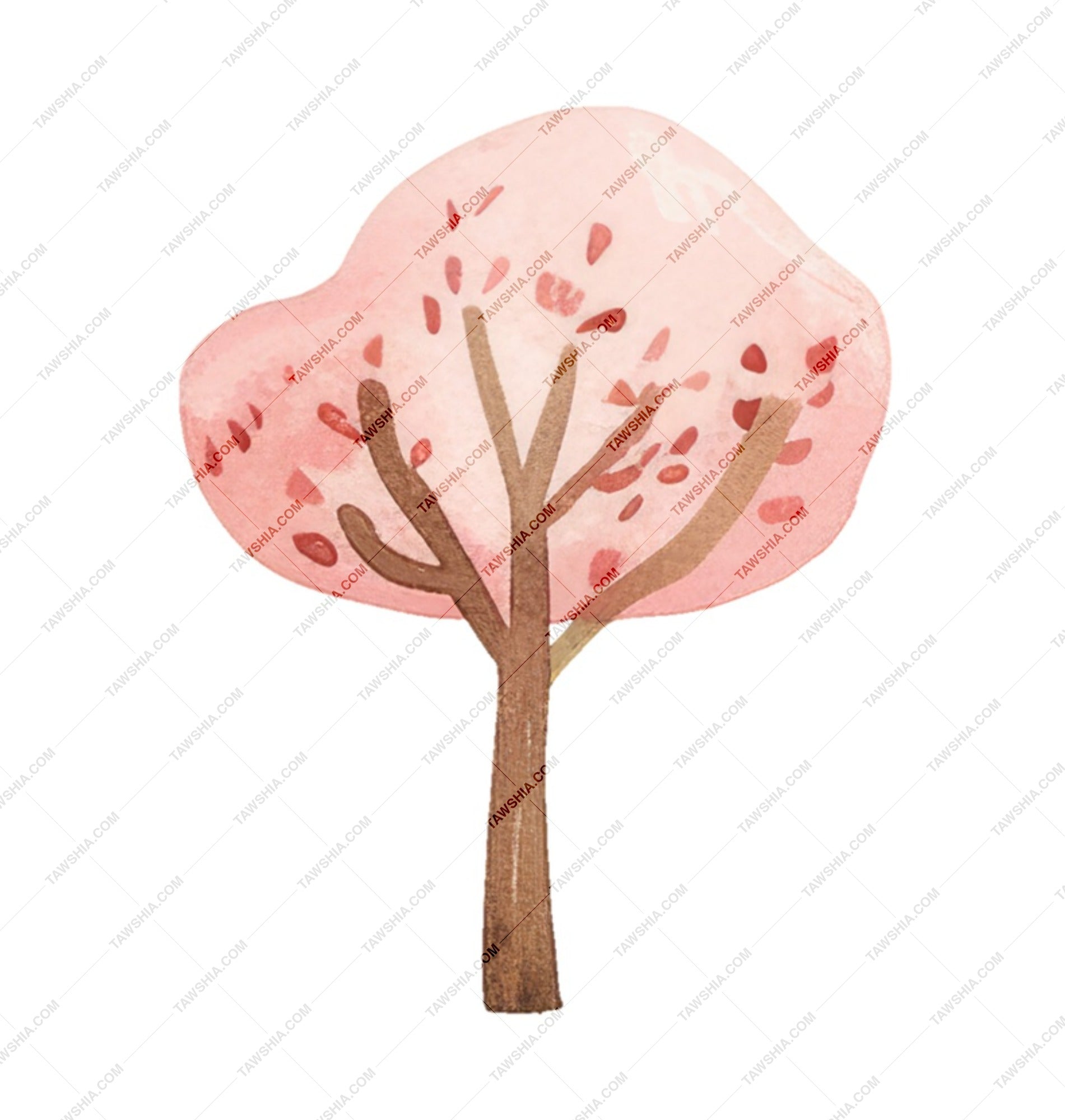 Watercolor Tree Mug, Pink Blossom Mug, Floral Coffee Cup, Springtime Gift, Cute Tree Lover Gift, Tree of Life Mug, Nature Lover SKU: MG10004211 - Tawshia