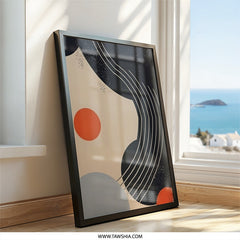 Abstract Shapes Wall Art, Modern Art Print, Geometric Artwork, Minimalist Art, Home Decor, Contemporary Wall Decor - Tawshia