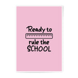 Rule the School Photographic Print, Back to School Decor, Classroom Wall Art, Student Gift, Motivational Poster, Pink Photo Print - Tawshia