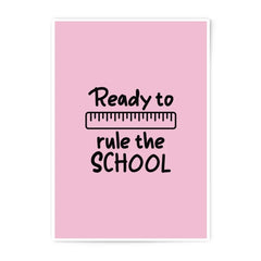Rule the School Photographic Print, Back to School Decor, Classroom Wall Art, Student Gift, Motivational Poster, Pink Photo Print - Tawshia