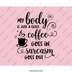 Coffee Sarcasm Mouse Pad, Funny Quote Mousepad, Office Desk Decor, Coffee Lover Gift, Sarcastic Gift, Work From Home Essential - Tawshia