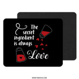 Love Recipe Mouse Pad, Secret Ingredient, Cooking Love, Kitchen Decor, Gift for Cook, Chef Gift, Heart Mousepad, Foodie Gift, Office Desk - Tawshia