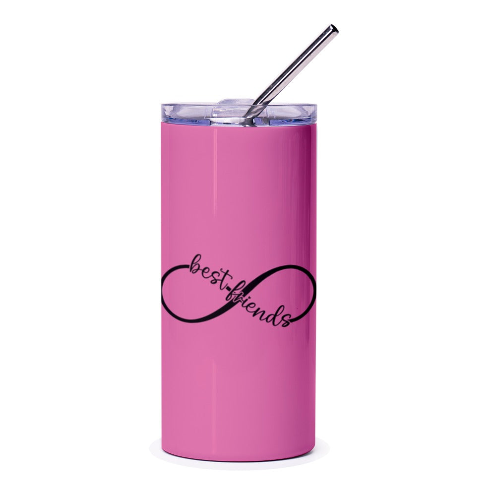 Best Friends Infinity Tumbler, Friendship Gift, Bestie Tumbler, Unique Gift, Birthday Gift, Friends Forever, Cute Tumbler, Pink Tumbler - Tawshia