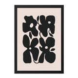 Abstract Floral Wall Art, Black and Beige Print, Modern Flower Art, Botanical Home Decor, Minimalist Wall Decor - Tawshia