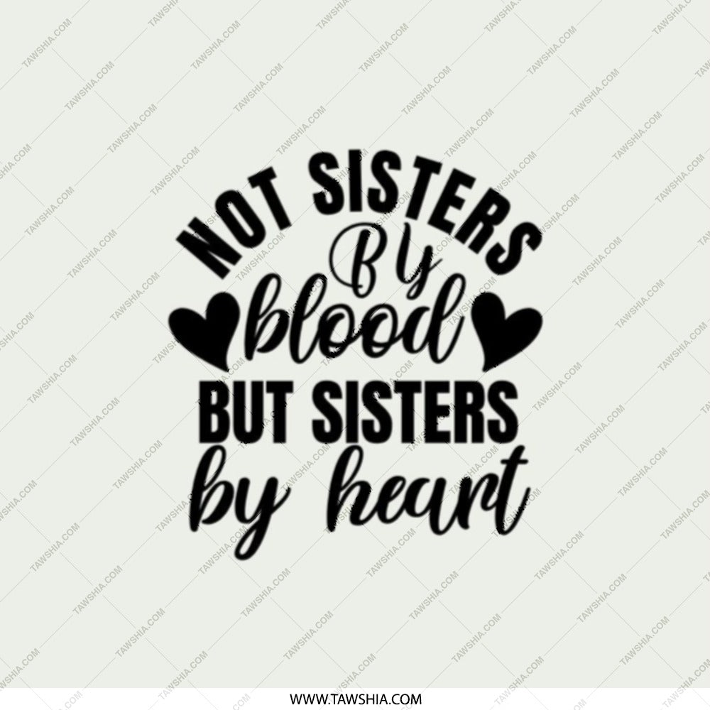 Sister Pocket Mirror, Heartfelt Gift, Best Friend Present, Not Sisters by Blood, Sisters by Heart, Friendship Mirror, Compact Mirror - Tawshia