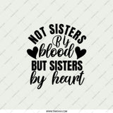 Sister Pocket Mirror, Heartfelt Gift, Best Friend Present, Not Sisters by Blood, Sisters by Heart, Friendship Mirror, Compact Mirror - Tawshia